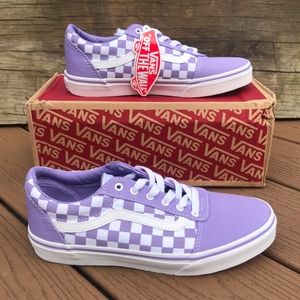 pastel purple slip on vans